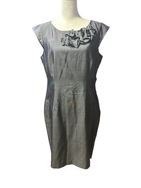 Chequer Dress Size 12 Blue and White